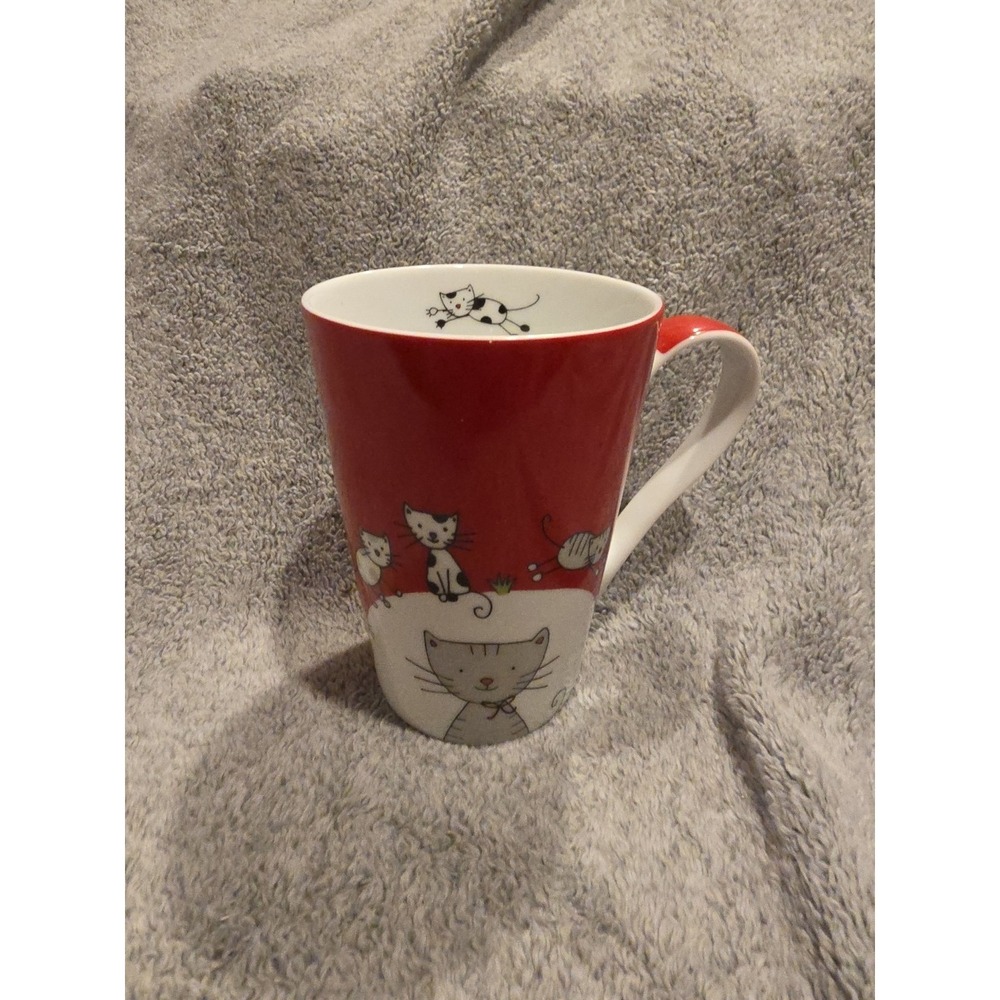 Konitz Globetrotter Cat Mug Cats Mice 14oz Coffee Tea Cup Cat Lady Kitty Mouse